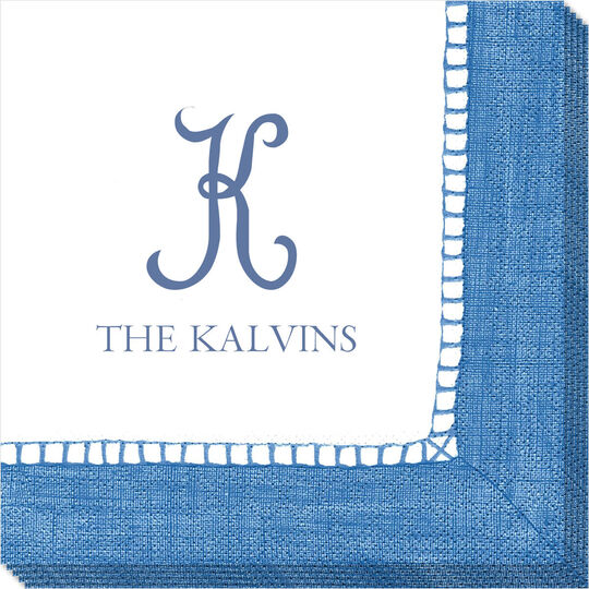 Blue Border Caspari Napkins